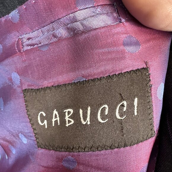 Gabucci Vitale Barberis Canonico Super 110’s Charcoal Pinstripe Blazer Men’s 46 - Picture 6 of 9